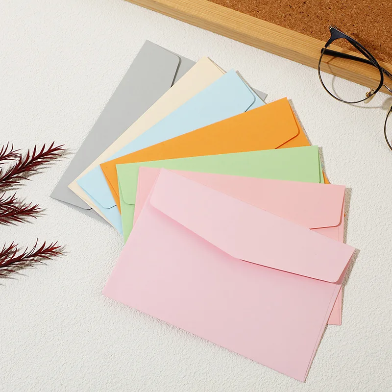 5pcs Kawaii Macaron Color Paper Envelopes Letter Writing Wedding Party Invitation Cards Cover Gift Envelopes Office Supplies