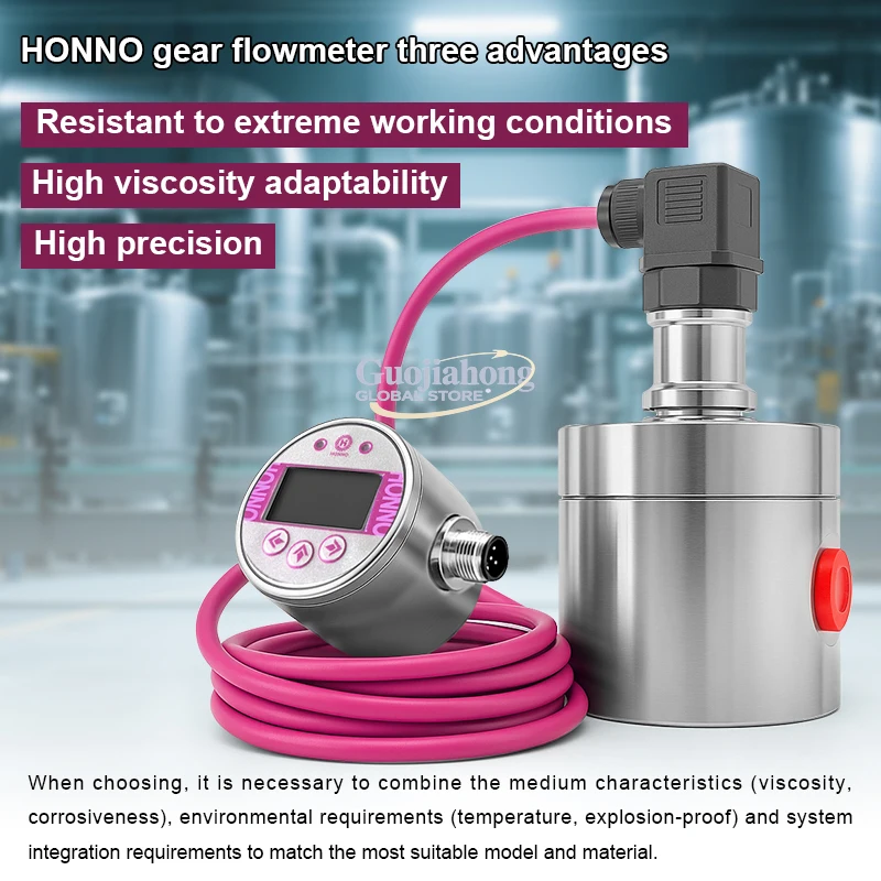 Explosion-Proof Stainless Steel OEM IP65 High Accuracy High Viscosity Fluid Flow Meter Water/Liquid Sensor RS485 Communication