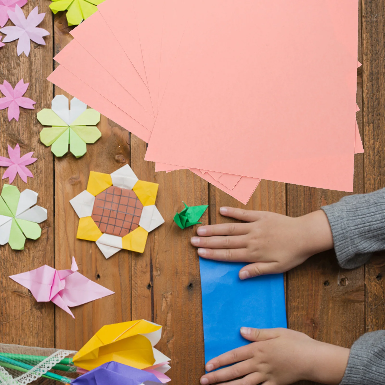 20 ورقة من ورق البطاقات الوردي، ورق سميك ملون، مستلزمات صناعة بطاقات القصاصات اليدوية، بطاقات ملونة