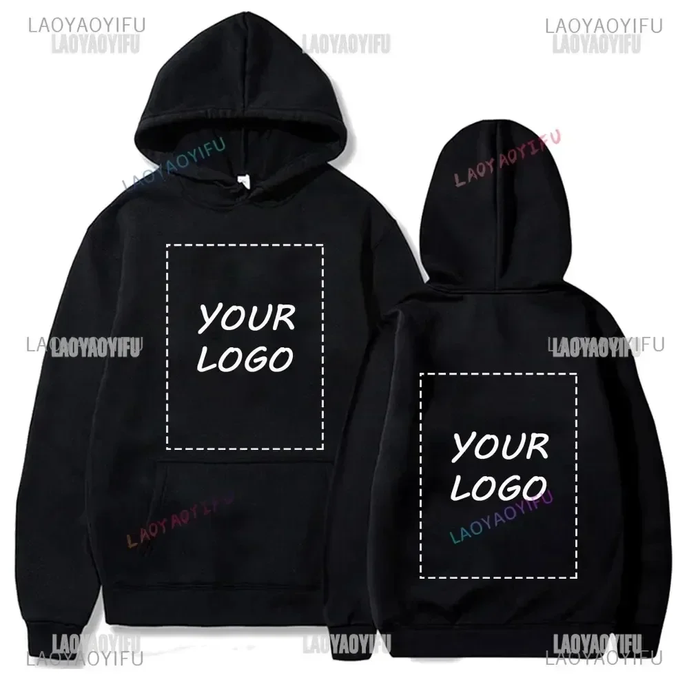 Student Casual Custom Printed Text DIY Hoodies 2024 Customized Logo Hoody Custom Long Sleeve Hoodie Text Logo Sweatshirt