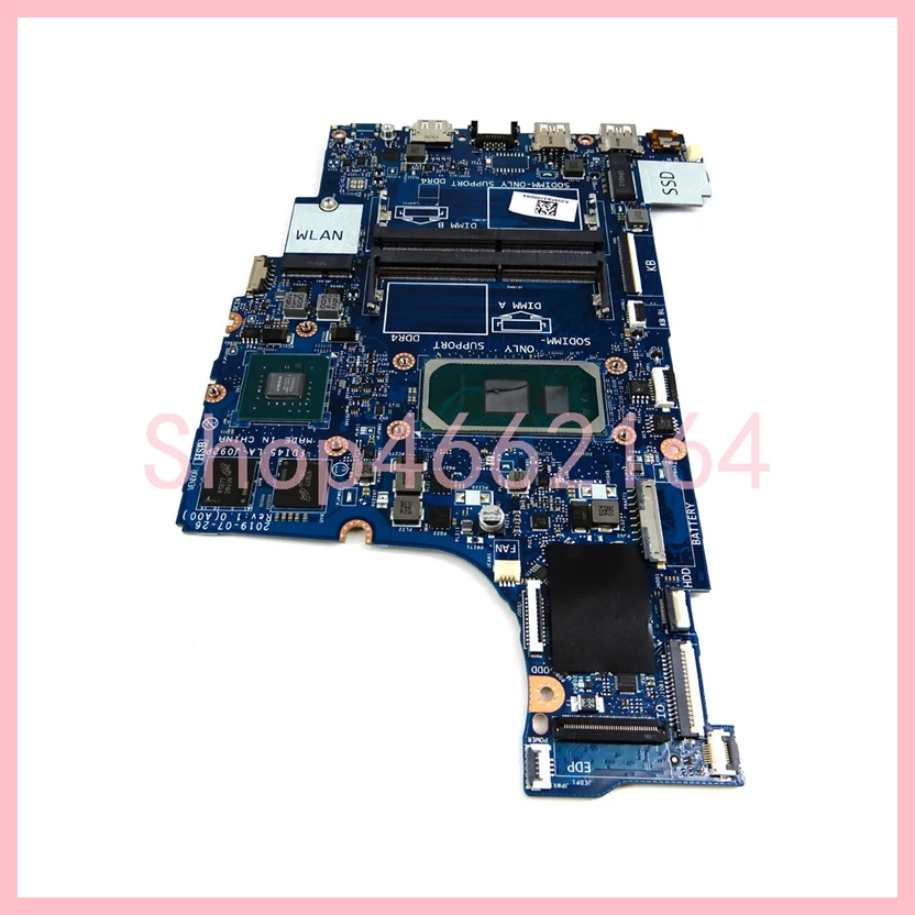 Imagem -05 - Laptop Motherboard I71065g7 Cpu Mx2302gb Gpu Mainboard para Dell Inspiron 3593 cn 0ycvh6 Testado ok Fdi45 La-j092p