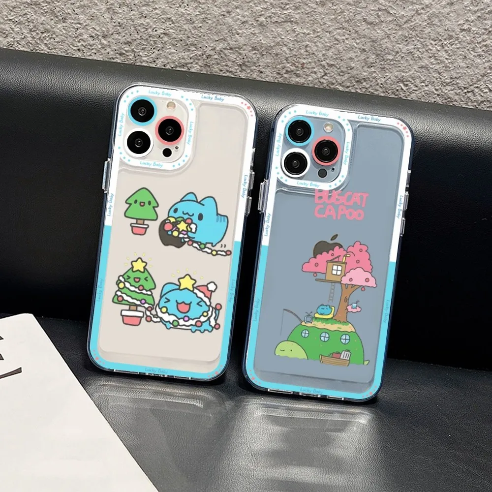 Cute Bugcat Capoo Cartoon Phone Case For Samsung S 20 S 21 S 22 S 23 Lite Plus Ultra Mobile Cover