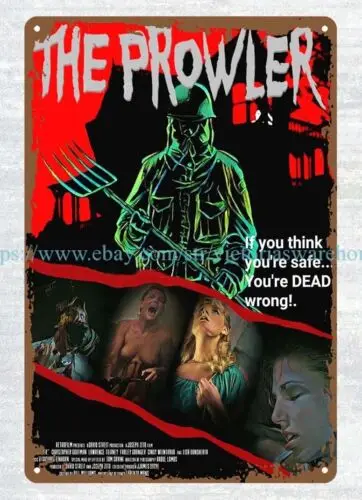 where to get collectible 1981 The Prowler horror movie poster metal tin sign