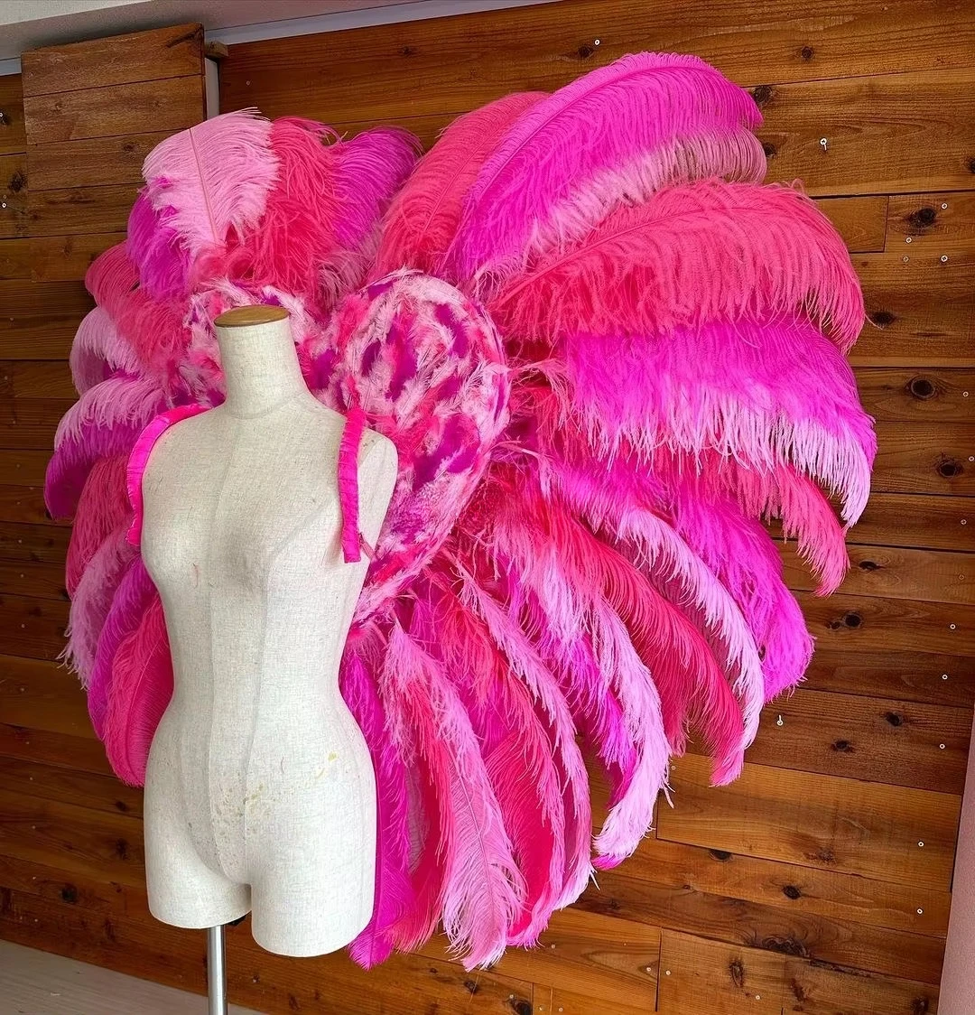 

100 шт., оптовая продажа, первое качество, цветные перья, страусиные перья для фанатов, шоу, свадебный банкет, фон, украшение стены