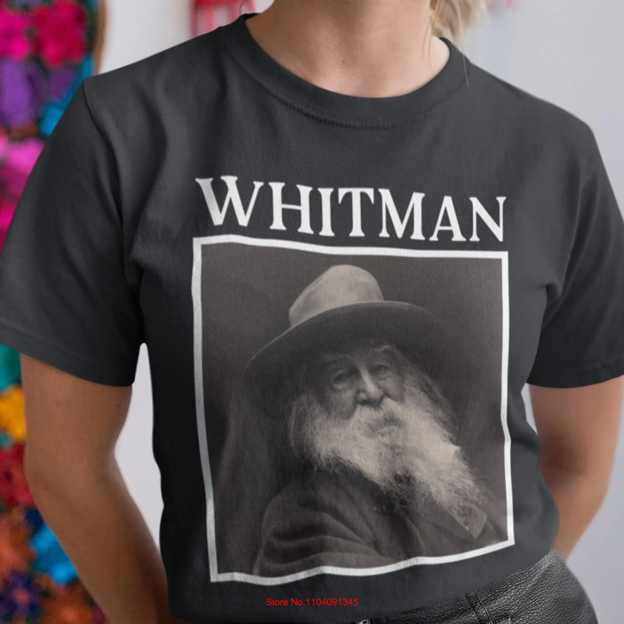 Walt Whitman T Shirt Poet Poetry For Fan Literary Idea Lover Classic s long or short sleeves