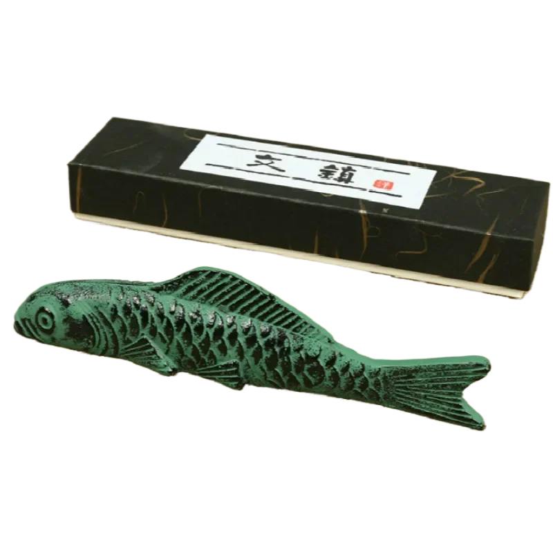 

Cute Metal Paperweight Portable Vintage Ink Painting Paperweights Chinese Calligraphy Paperweights Iron Paper Pressing Prop