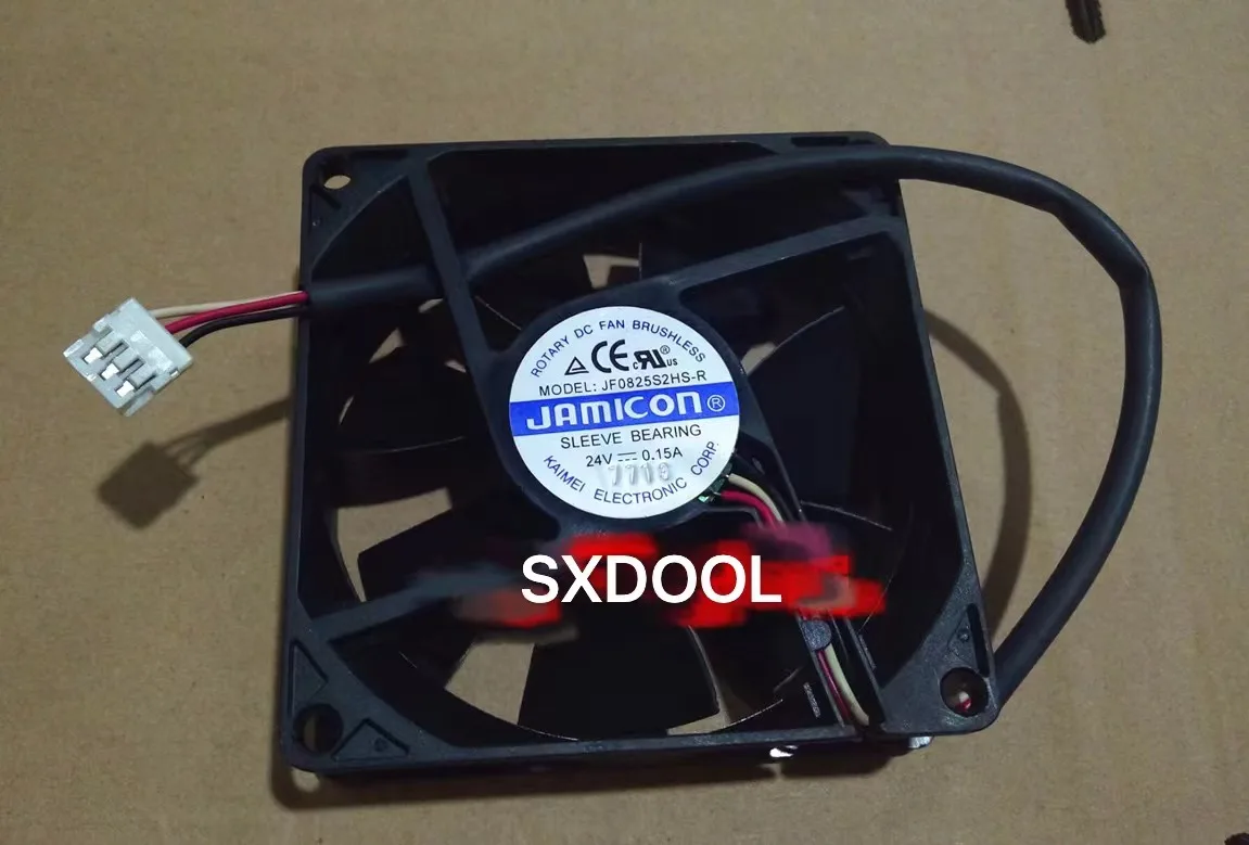 For Jamicon JF0825S2H-R 2-wire JF0825S2HS-R 3-wire DC 24V 0.15A 80x80x25mm Server Cooling Fan