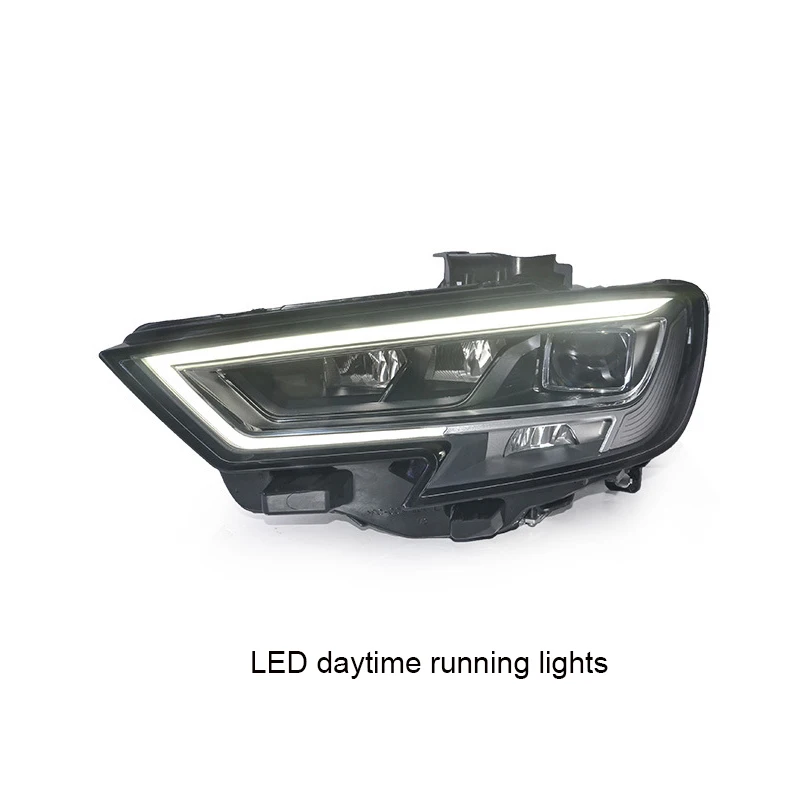 تصفيف السيارة الأمامية لأودي A3 S3 2017-2020 LED DRL رئيس مصباح جهاز عرض (بروجكتور) ليد اكسسوارات السيارات