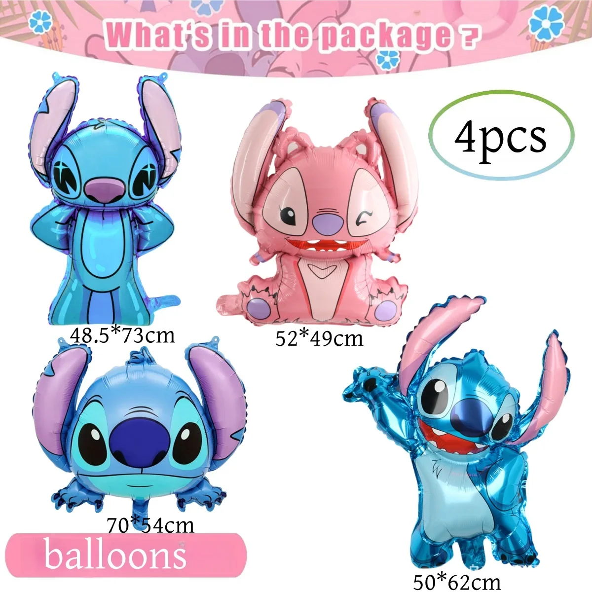 Lilo Stitch Decorazione festa di compleanno Punto rosa Angelo Maschera cosplay Adesivi Tovaglia Decorazione torta Forniture per feste Baby Shower