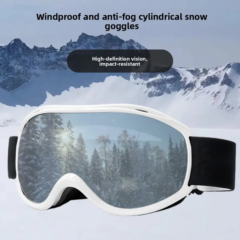 Gafas de esquí esféricas, gafas antivaho de doble capa para esquí para hombres y mujeres, gafas de esquí cilíndricas para exteriores
