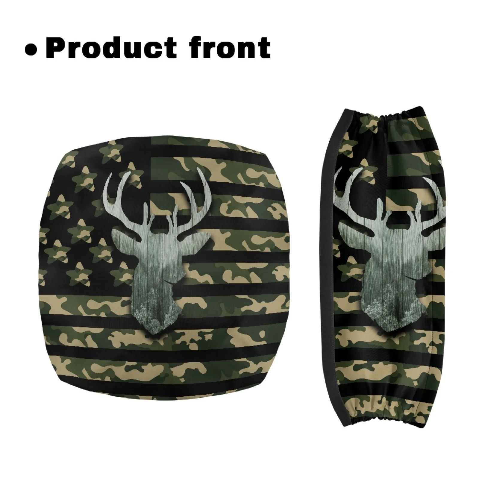 Coloranimal Camouflage Deer 2 Pcs Rollator Seat Cover Set Durable Seat & Back Covers for Ladies