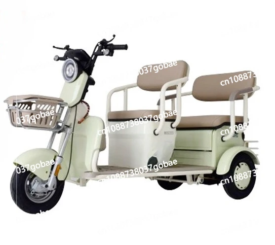 

Electric tricycle household adult battery car passenger double row car household scooter moped