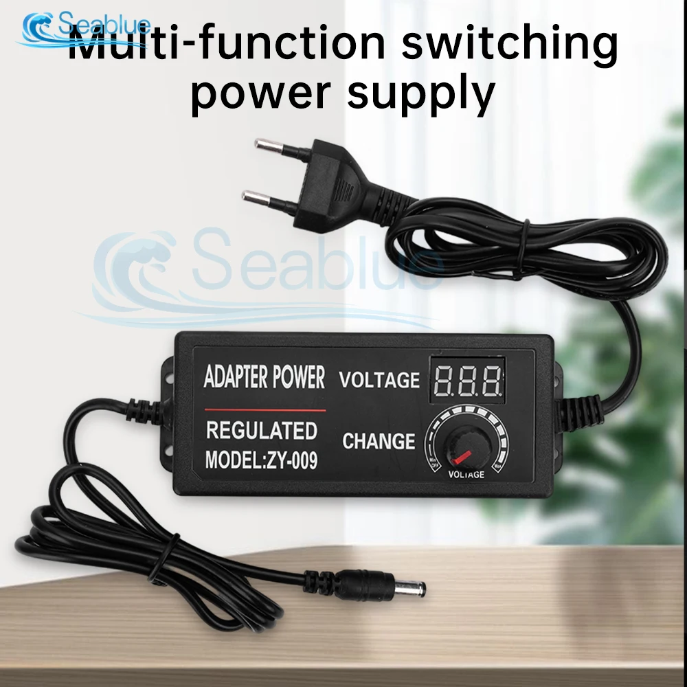 Adjustable AC To DC Power Supply 3V 5V 6V 9V 12V 15V 18V 24V 3A 5A Power Supply Universal 8 Pin DC 48W 60W 72W Adapter