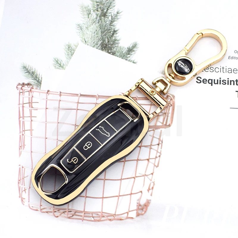 Carcasa Fob para Porsche Cayenne 958 911 Lepin 996 Macan Boxster Panamera 997 944 924 Panamera 718 971 9YA TPU funda para llave de coche