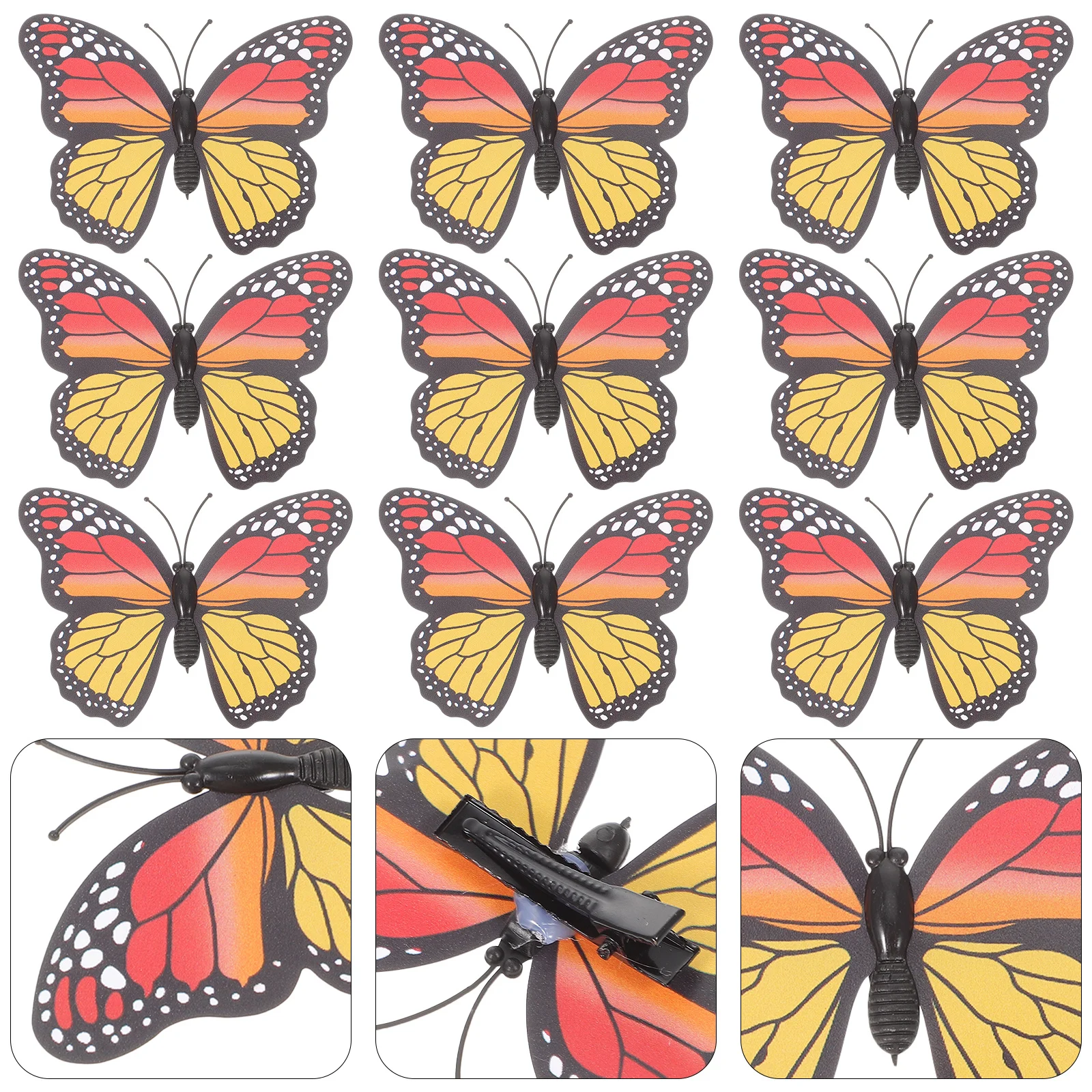 36 قطعة مقاطع الشعر الفتيات ثلاثية الأبعاد الفراشات المشابك دبابيس الشعر هالوين النساء اكسسوارات مقاطع الشعر الفتيات دبوس الشعر ثلاثية الأبعاد دبوس الشعر