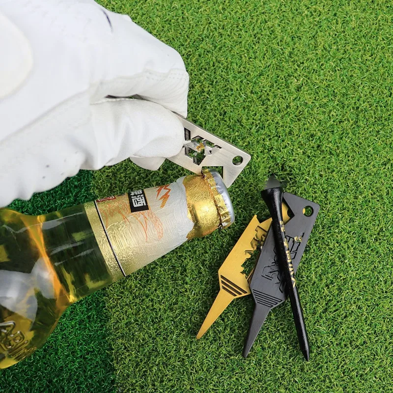 2 في 1 المعادن جولف ديفت أداة إصلاح نادي الغولف الأخدود الأنظف جولف وضع الأخضر شوكة جولف مذراة إكسسوارات الغولف #6