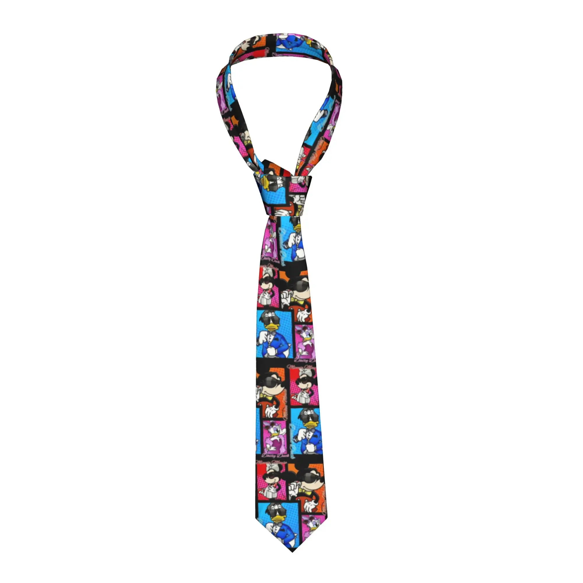 

Персонализированные галстуки с Микки Маусом и Дональдом Даком для мужчин, модные шелковые галстуки с мультяшными персонажами для вечеринок