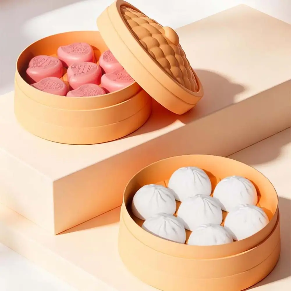 Finger Button Simulation Steamed Buns Set Key Cap Clicker Pressable Keys Dumplings Keyboard Clicker Toy Fingertip Pressure