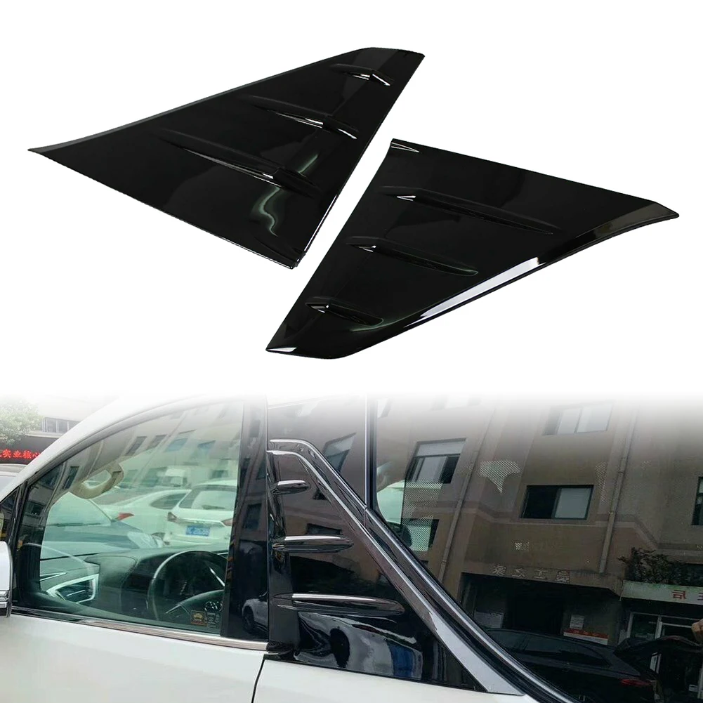 2pcs ABS Car B-Pillar Molding Cover Trims Decoration For Toyota Alphard Vellfire 2016 2017 2018 2019 Black