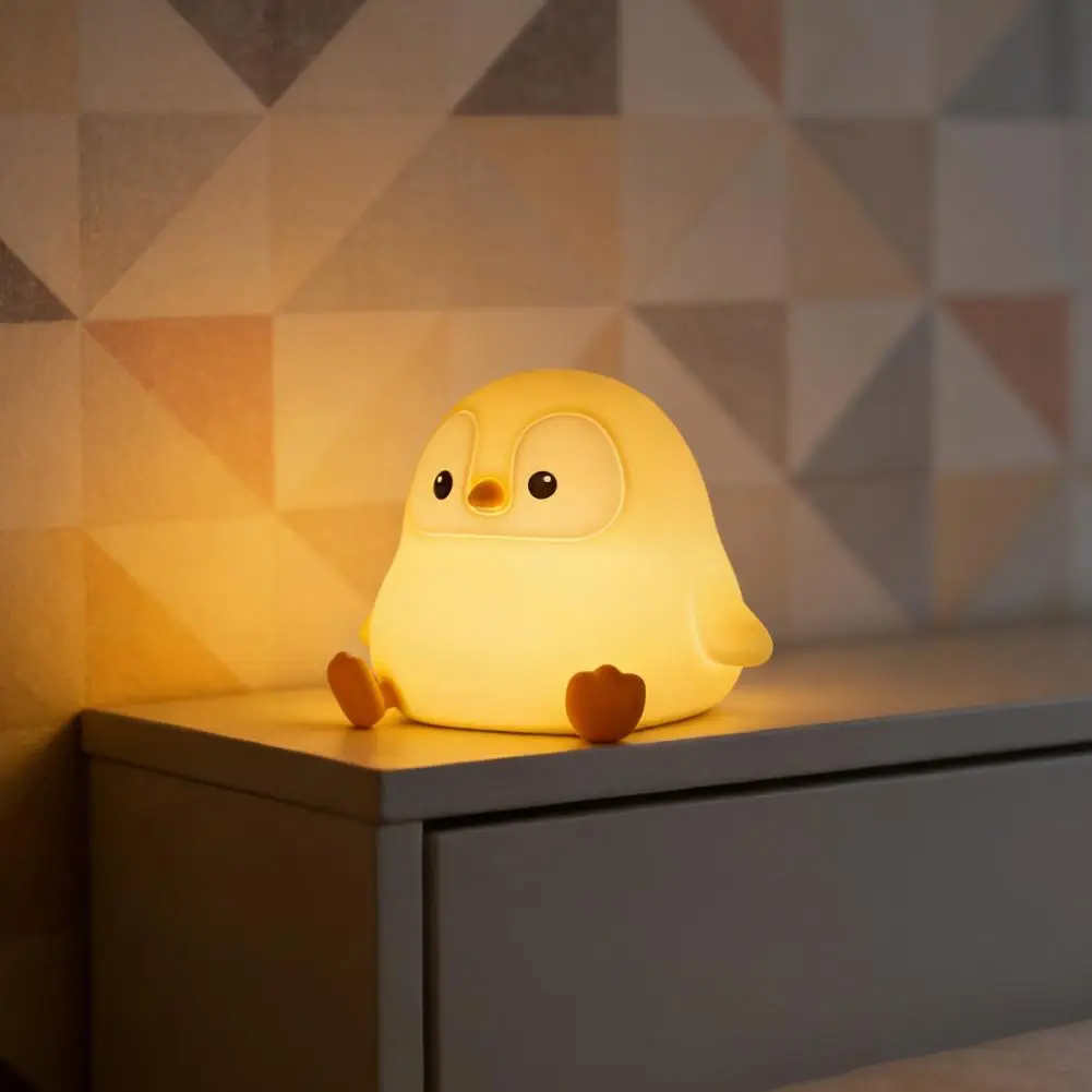 Portable Rechargeable Night Light Penguin Night Light Penguin Baby Night Light Usb Rechargeable Led Touch Lamp Cute Duck