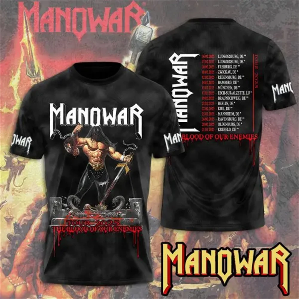 

Rock Manowar Band 3D Print Sport Quick-dry Breathable Men T-shirt Hip Hop Harajuku Street Casual Outdoor Short Sleeve Top Summer