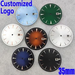 35mm Watch Dial NH35 Dial NH36 Dial DIY Custom LOGO Laser Printed Logo/Name NH35 Watch Accessories Fit NH35/NH36 Movement