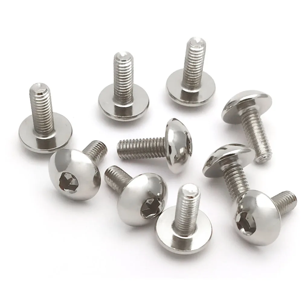 10pcs High Alloy Steel 16mm Big Round Head Inner Hexagon Screw Bolt M6 12/16/20mm for CNC Motorcycle Scooter ATV Plastic Cover