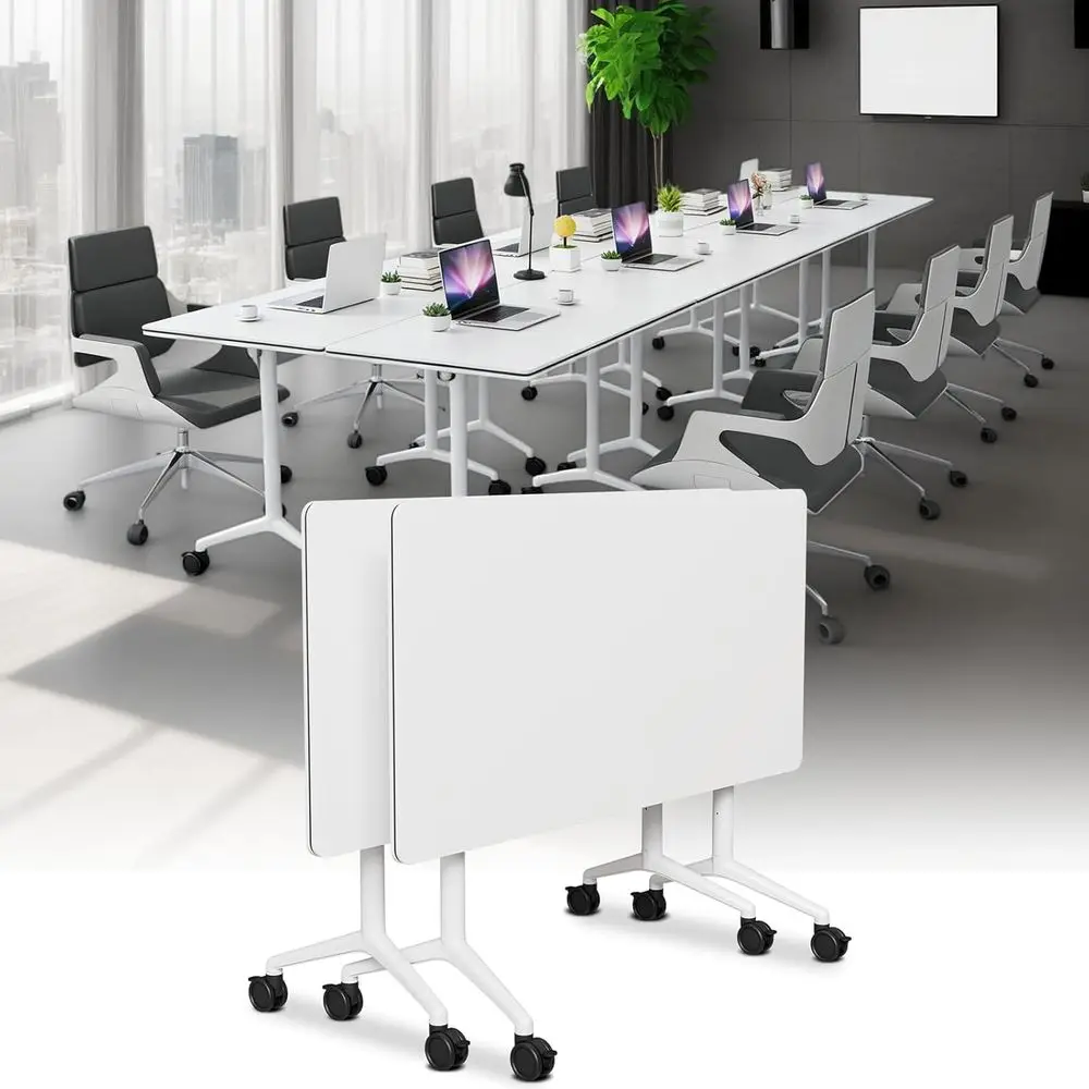 

Adjustable Conference Tables with Wheels, Suitable for 2-16 People, Ideal for Meetings and Training