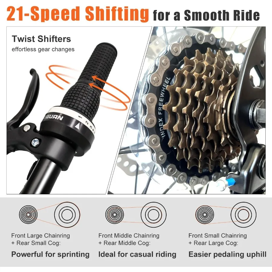 الدراجة الجبلية للرجال/النساء 27.5 مقاسات 21 سرعة تويست تحويل مكابح قرصية الكبار دراجة جبلية مع شوكة تعليق سهلة التجميع
