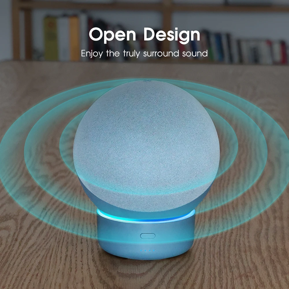 Ggmm e4 10000mah base de bateria para novo echo 4 amazon alexa alto-falante portátil power bank para echo4 (tudo novo) suporte