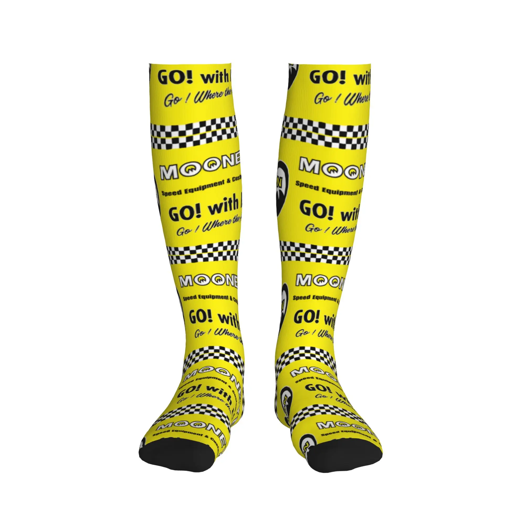 JDM Moon Eyess Motorcycle Racing Dress Socks for Men Women Warm Fashion  Sports Compression Socks