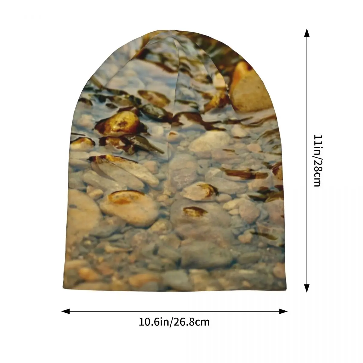 Creek Pebbles Skullies Beanies Hats Warm Autumn Winter Outdoor Cap Knitted Bonnet Caps for Men Women Adult