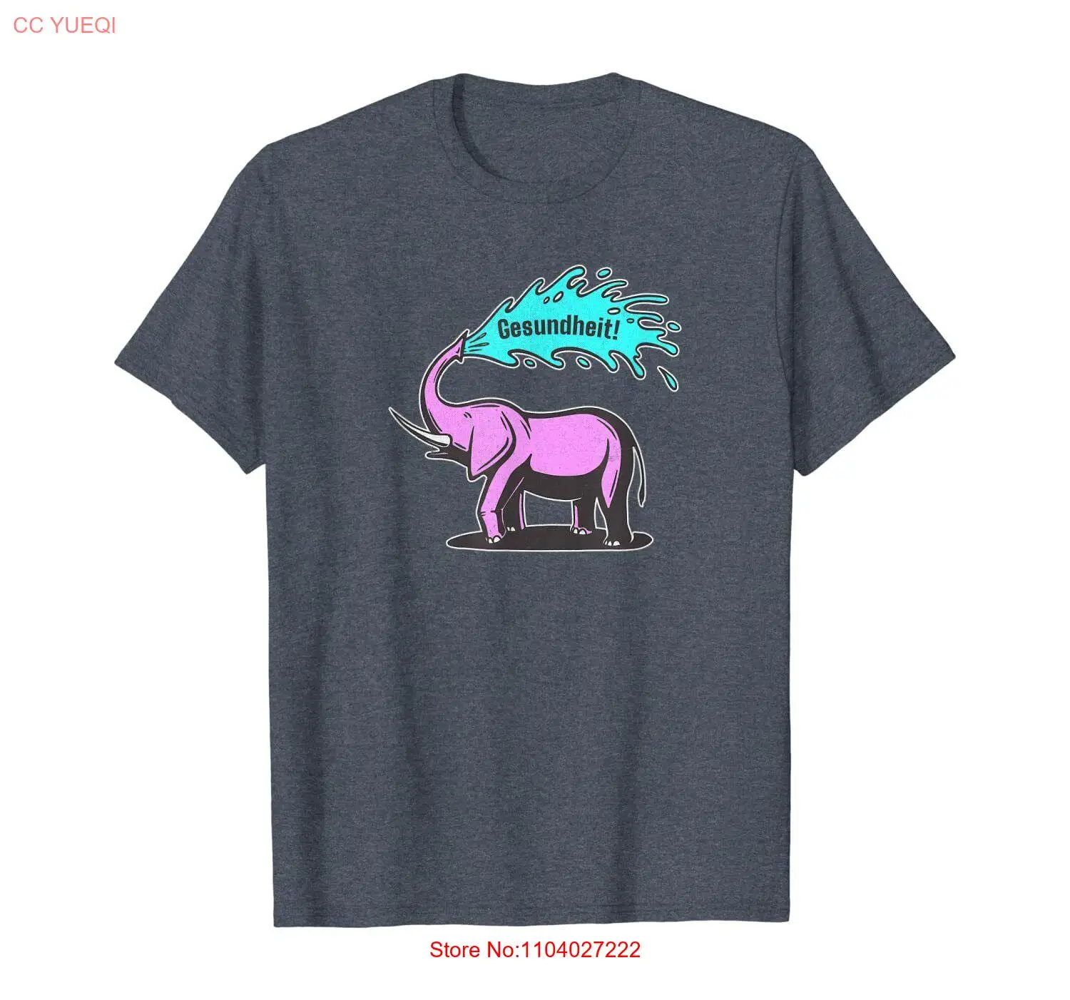 Retro Sneezing Elephant “Gesundheit!” Funny T-Shirt by Turbo Volcano *NEW*