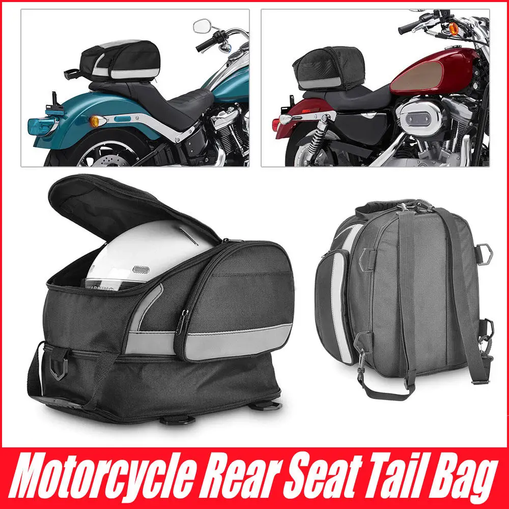 

Motorcycle Back Seat Bags Waterproof Tail Bag Rear Seat Bag Multifunctional Motorbike Helmet Bag Moto Rider Backpack Accessories