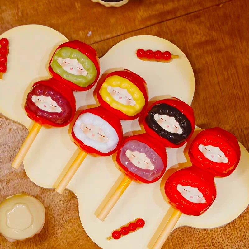 ยูโม ยุนเมิ่ง กล่องสุ่มขนมหวานแบบชิ้นเดียว บิงถังหูหลู่ มินิซีรีส์ ของตกแต่งทำมือ กล่องเต็มไปด้วยของเล่นแฟชั่น ทำมือ