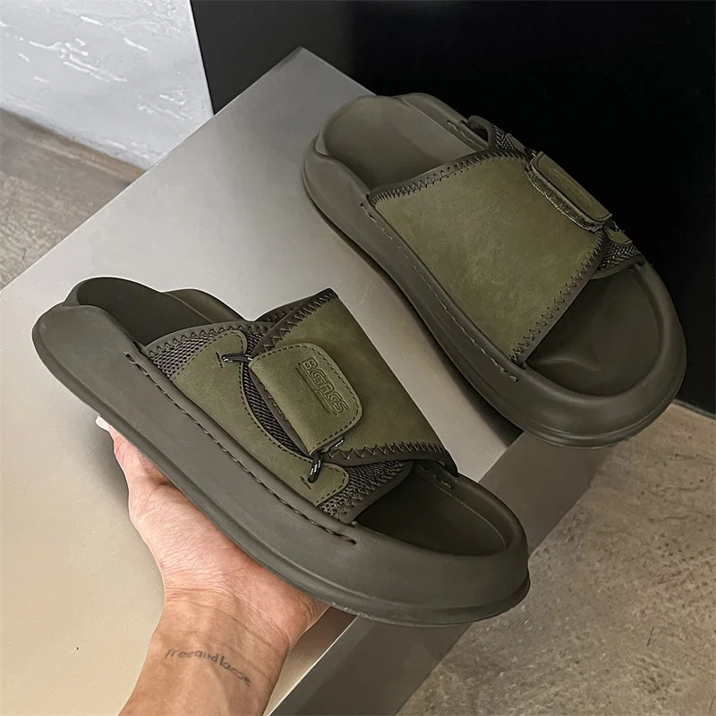 

High Quality Men Slippers Men's Summer Outdoor Wear 2025 New Trend Casual Cool Sandals Non-slip Beach Shoes Chanclas De Hombre