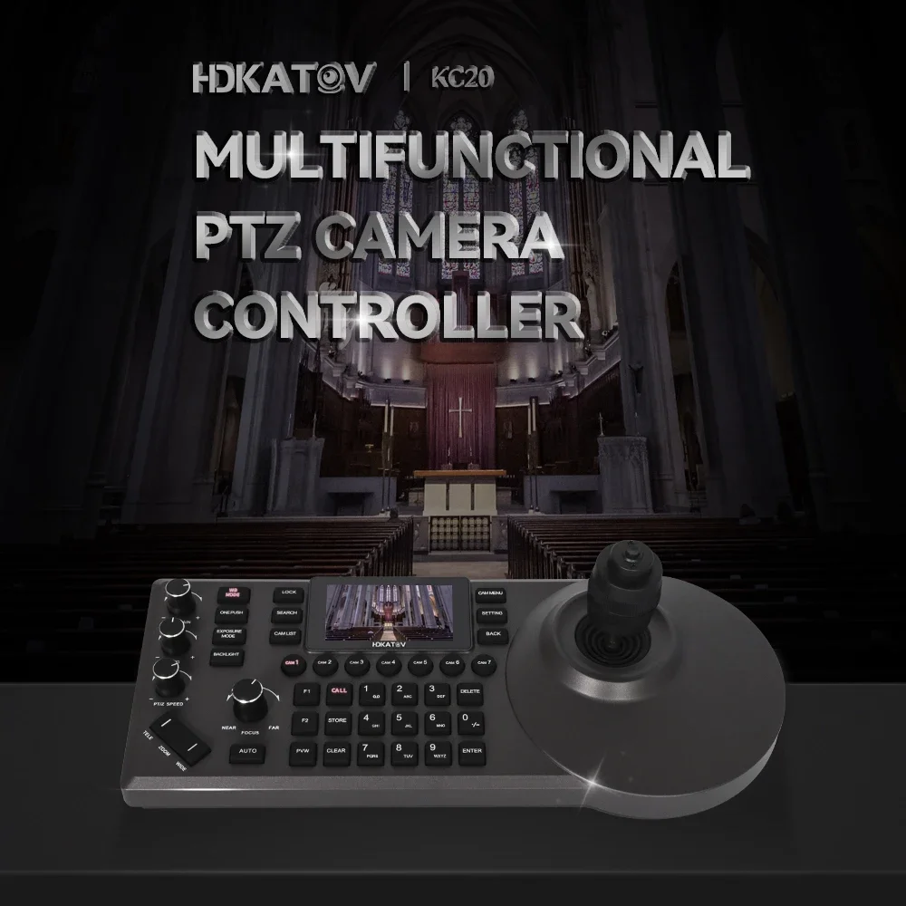 KATOV IP Ptz Dome Camera Keyboard Controller Support Up To 8 Tally Channels USB Video Conference New Ndi Ptz Joystick