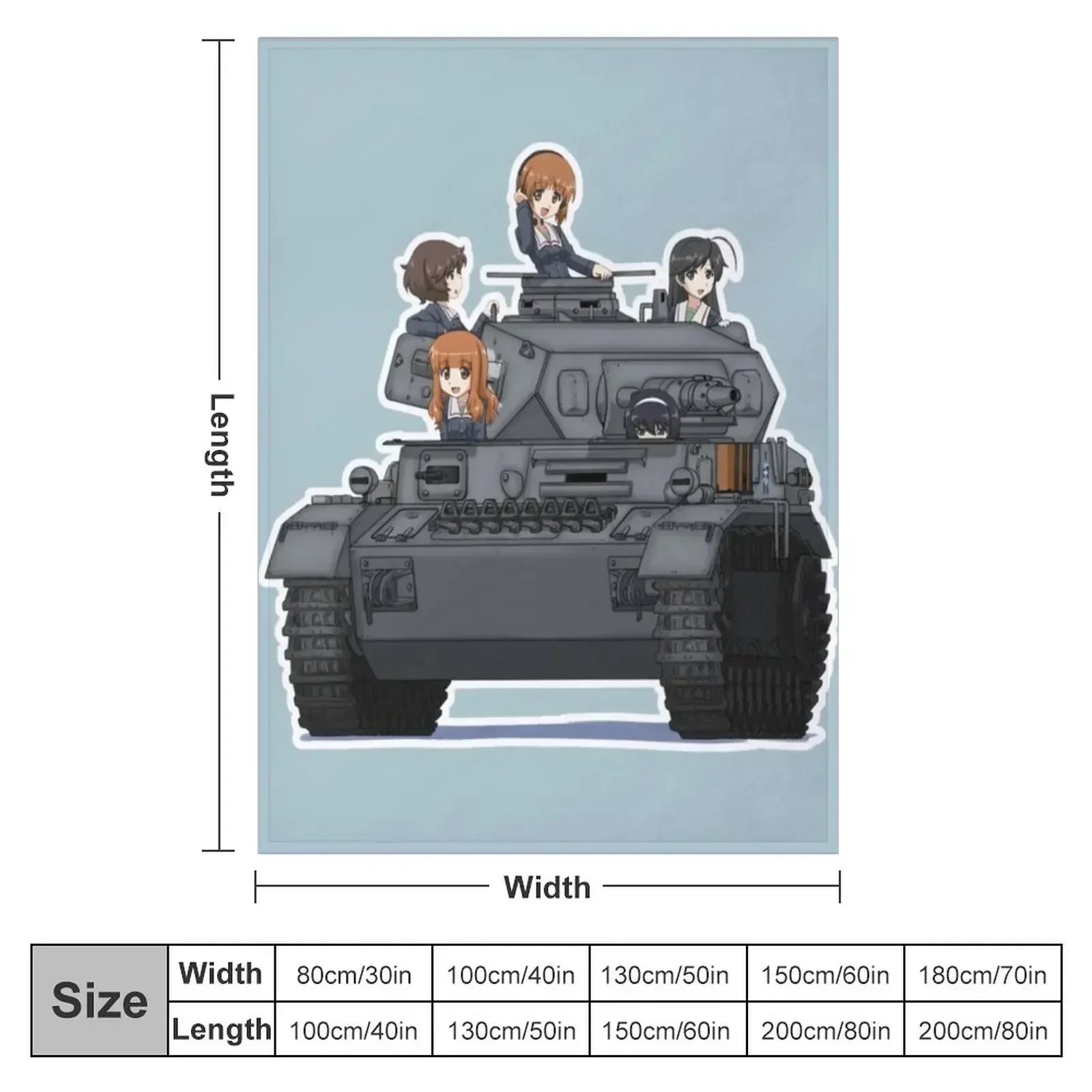 Girls Und Panzer Throw Blanket Sofa Quilt wednesday funny gift Blankets