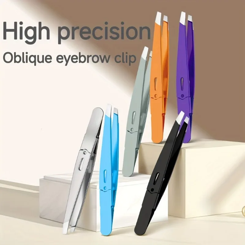 1PC Eyebrow Tweezers Precision,Durable Stainless Steel Tweezers,Eyebrow Tweezer,Daily Beauty Essentials.Color tweezers