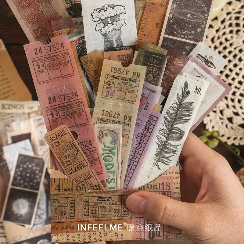 

40pcs per pack Long Poem Excerpts Series Vintage Paper Lable Sealing Stickers Creative Scrapbooking Decorative DIY Stationery