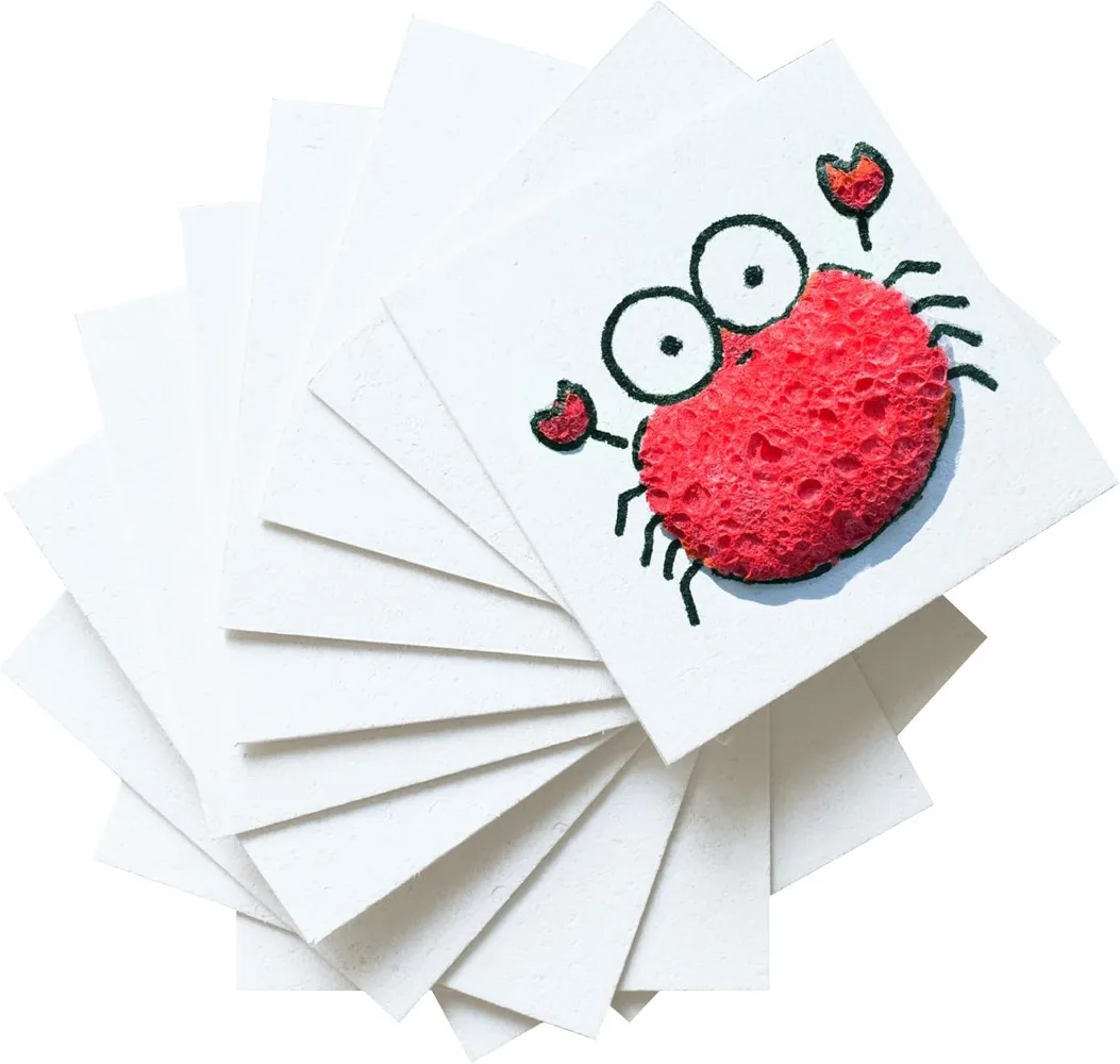 

10 Sheet White Magic Foam Texture Paper Cellulose Cards DIY Art and Kids Craft Supplies for Painting