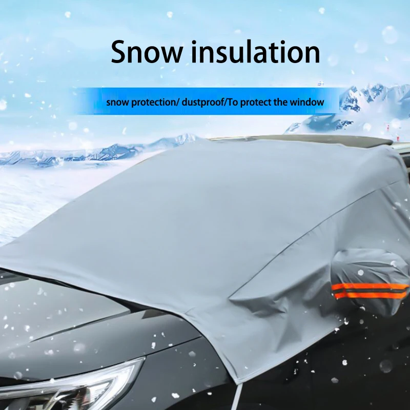 Protector de nieve de invierno de estilo deportivo, parasol para parabrisas de coche, protección a prueba de heladas y parasol para cubierta de parabrisas