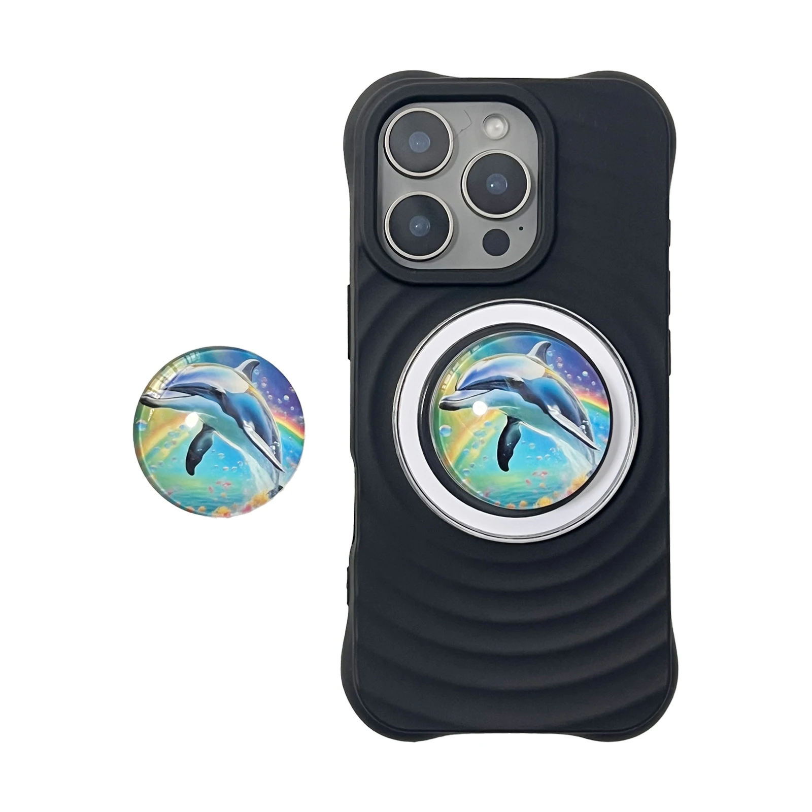 

Милый 3D хрустальный шар с дельфином, чехол-держатель для телефона, подставка для Magsafe, магнитный кронштейн для iPhone 17, iPhone 16 Pro, Samsung Griptok