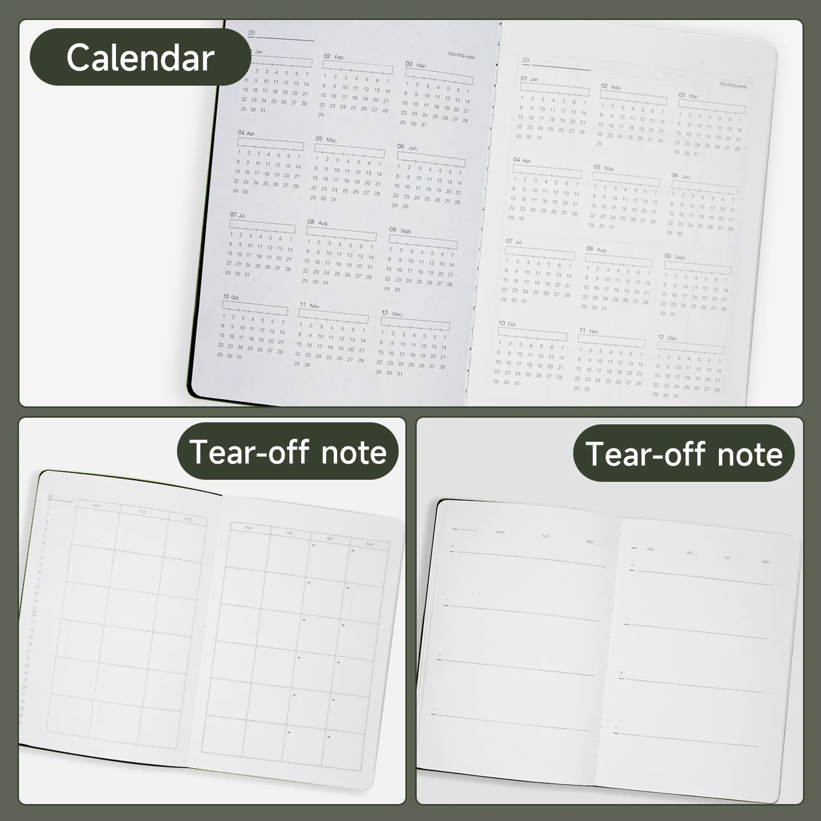 TUNJILOOL-cuaderno A5 con bolígrafos de Metal de 0,5mm, juego de papelería para negocios, oficina, trabajo, escuela, suministros de oficina, papelería