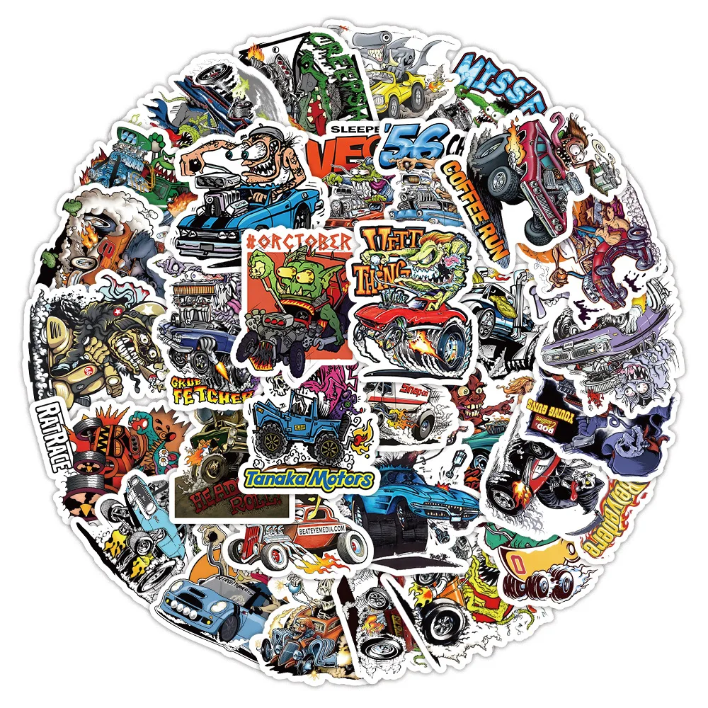 10/30/50pcs Devil Car Cartoon Graffiti Sticker Scrapbook Motorcycle Notebook Phone Kids Toys Laptop Helmet Decorative Stickers