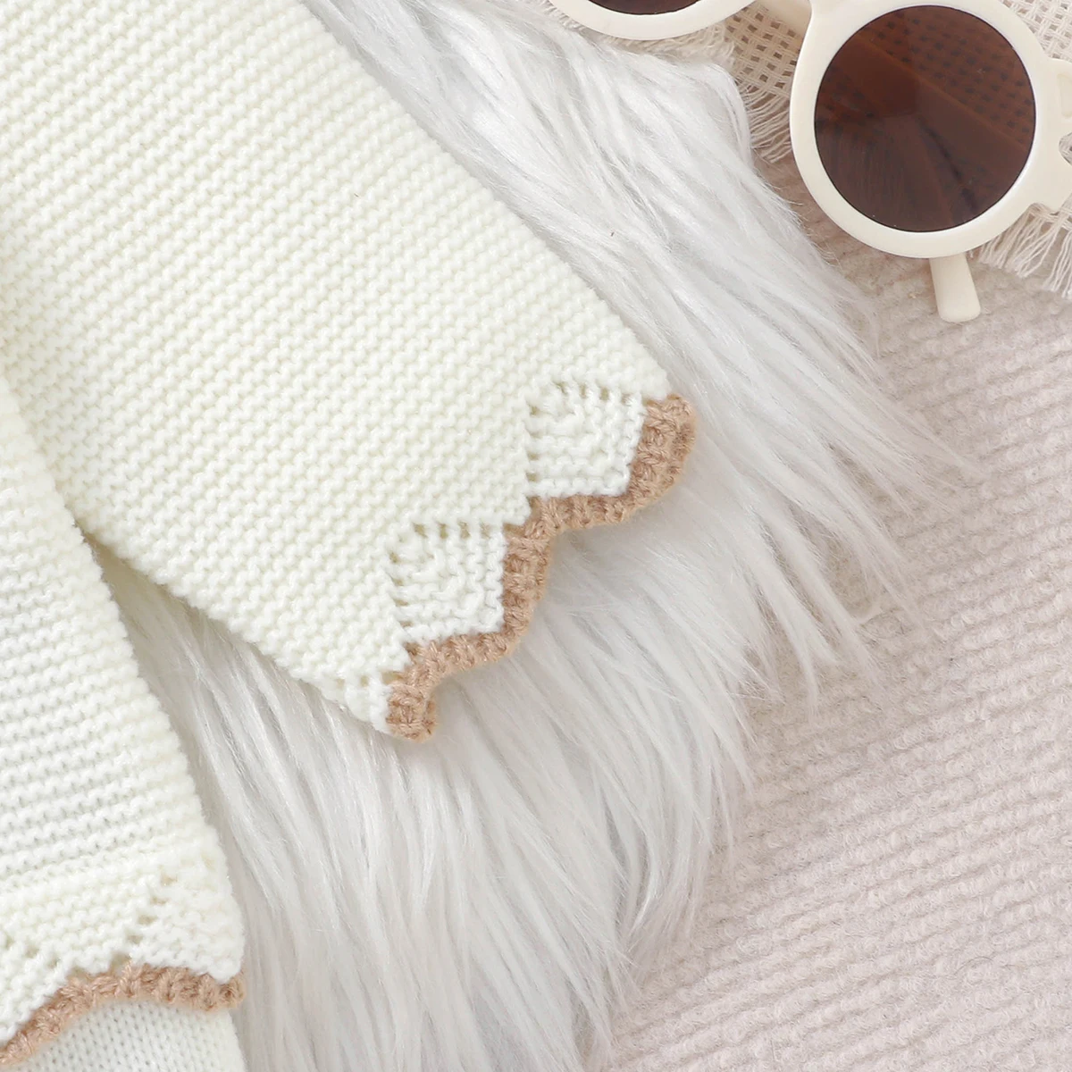 Baby Rompers Knitted Newborn Girls Jumpsuit Long Sleeve Warm Infant Kid Clothing Hat 0-18M Overalls Fashion Ruffles 2pcs Outfits