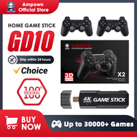 Ampown GD10 TV Game Stick 4K 60fps HDMI Output Ultra Low Latency Video Game Console 2.4G Dual Handles Portable Home Game Console