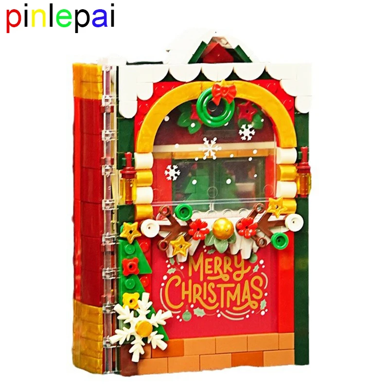 Pinlepai Jaki Christmas Book Blocks House Building Set Fairy Tale Brick Fairytale Block Toy Architecture Toys For Children