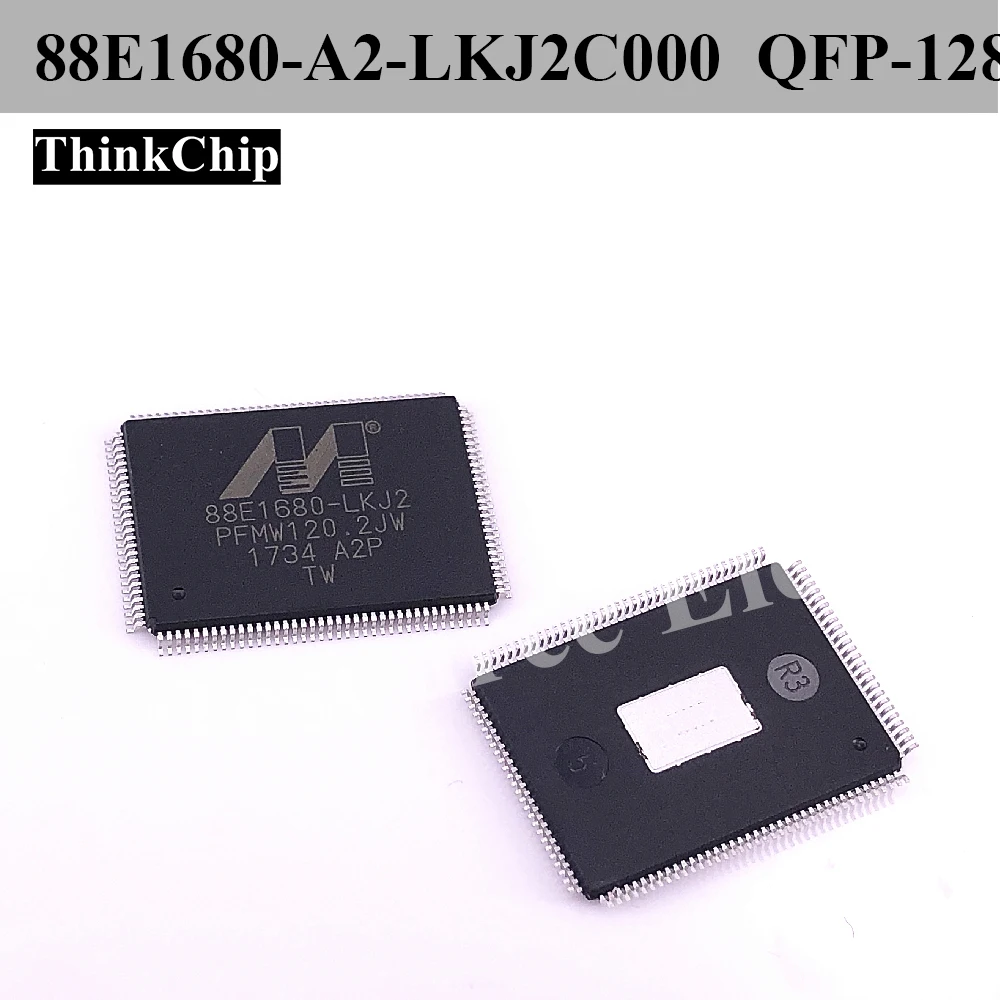 (1 pcs) 88E1680-A2-LKJ2C000 (Marking 88E1680-LKJ2) LQFP-128 8-Port Gigabit Ethernet PHY