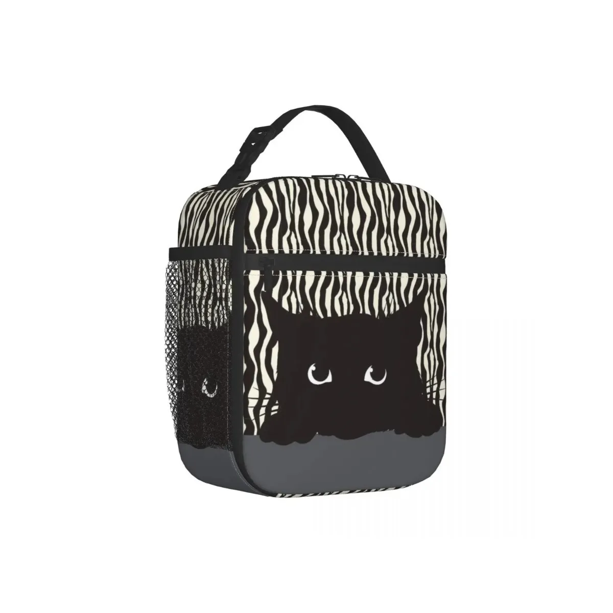 

High cat retty Pink Pattern Lunch Bags Insulated Bento Box Lunch Tote Picnic Bags Cooler Thermal Bag for Woman Travel